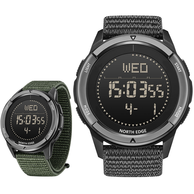 Altimeter Compass Watch - Digitaal herenhorloge Sport Superlicht buitenkompas Stappenteller